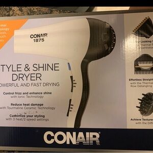 Style & Shine Hair Dryer - Black and White